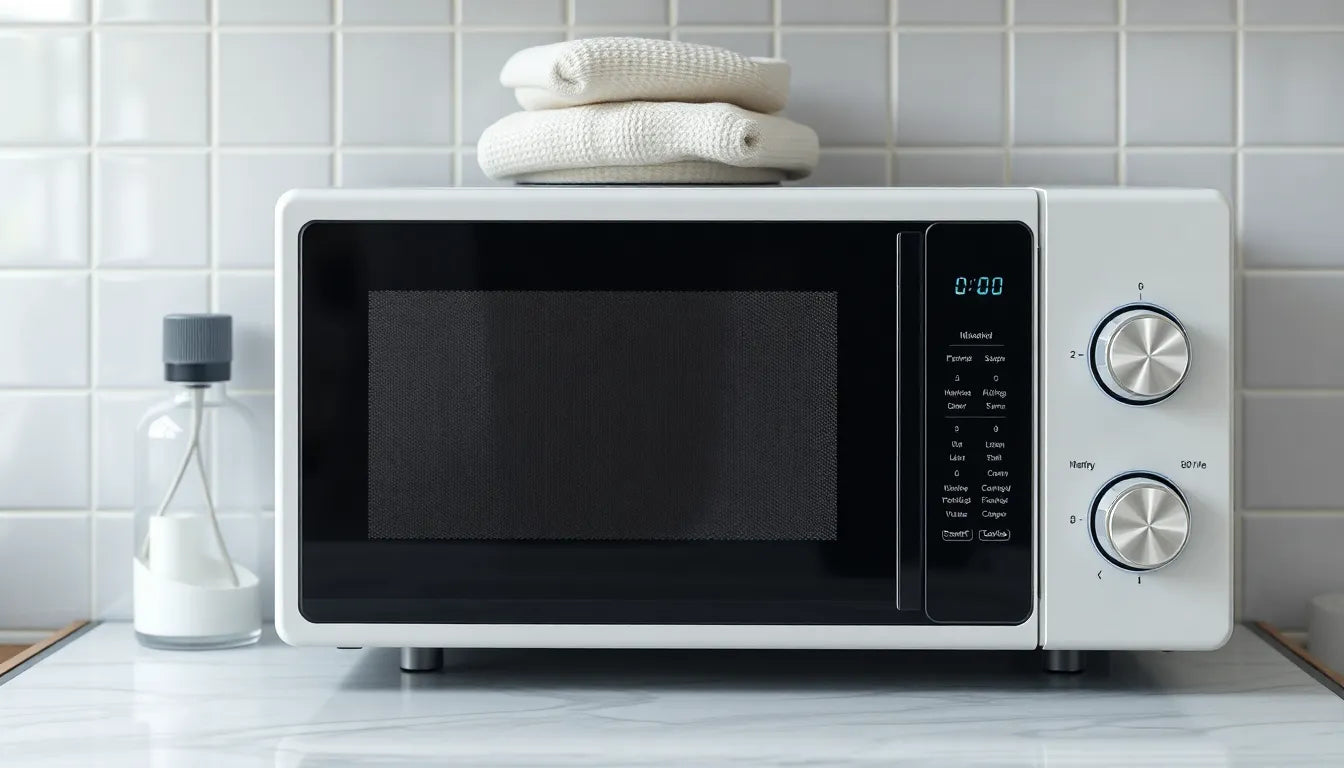 rengøring af mikroovn - Illustration