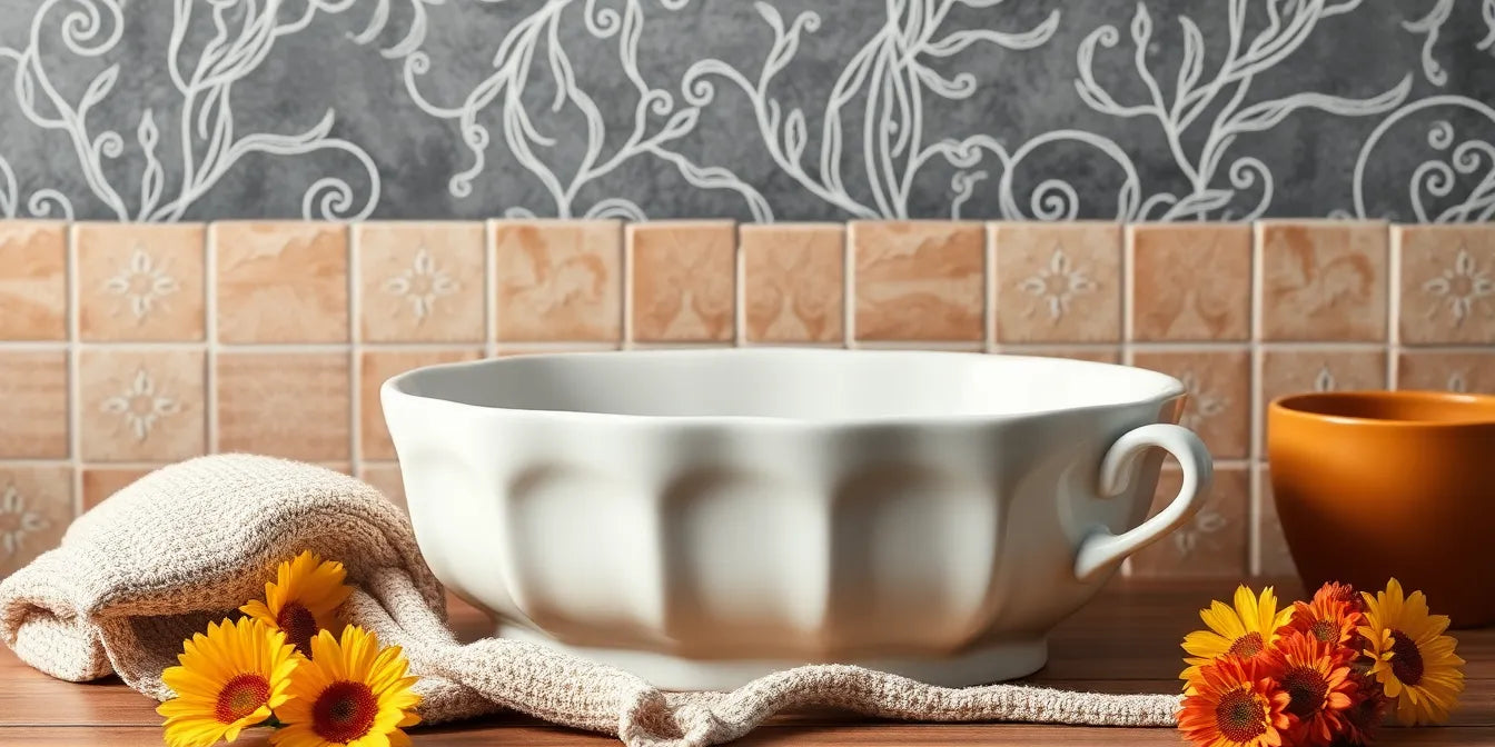 rengøring fliser - Illustration