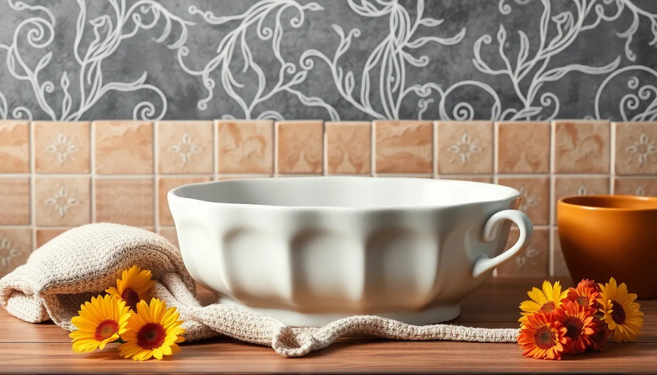 rengøring fliser - Illustration