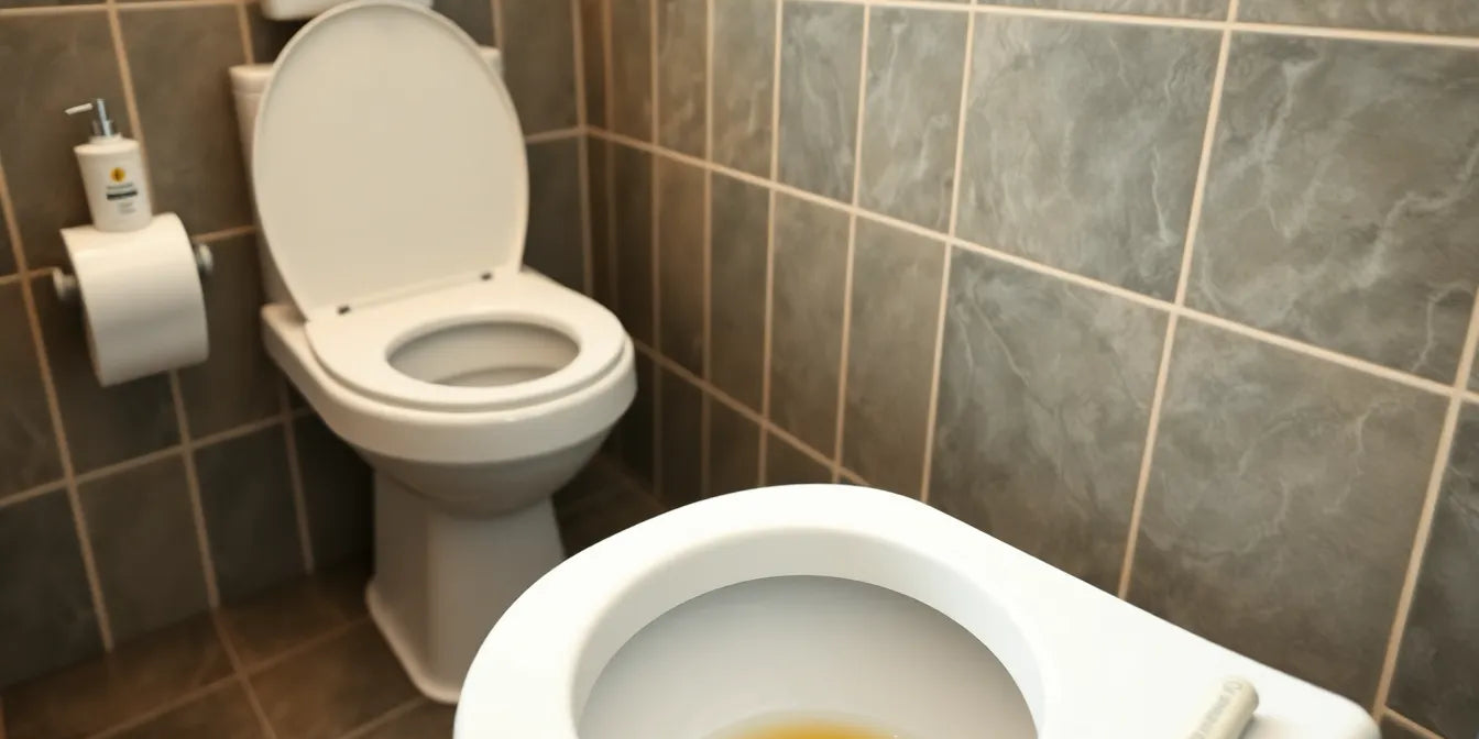 rengøring af toilet med citronsyre - Illustration