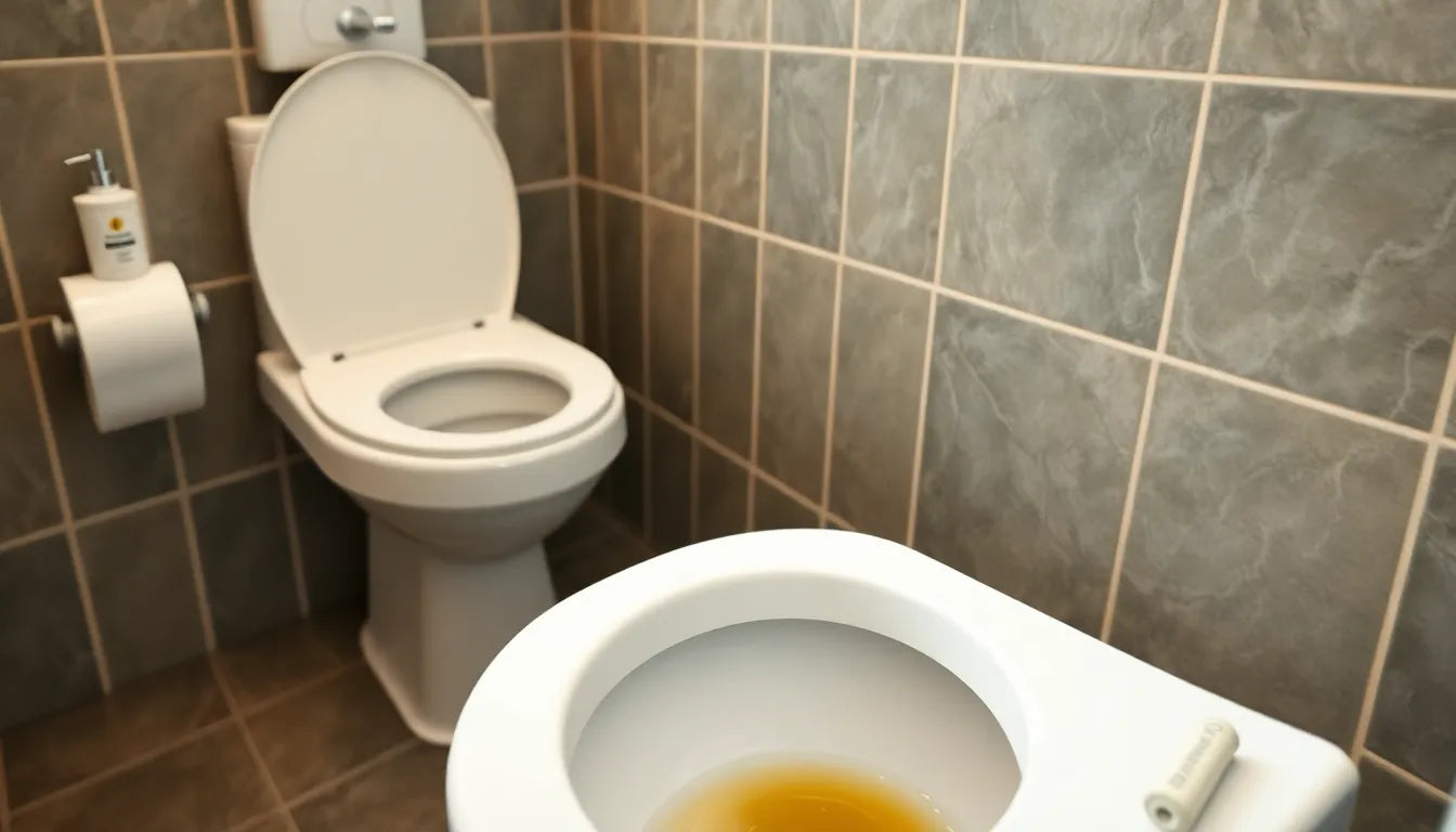 rengøring af toilet med citronsyre - Illustration