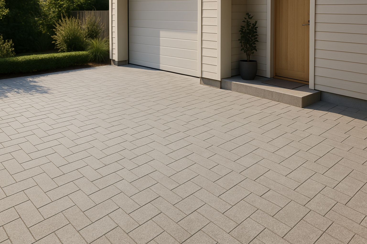 Rengøring af udendørs fliser: Terrassen, haven og indkørslen