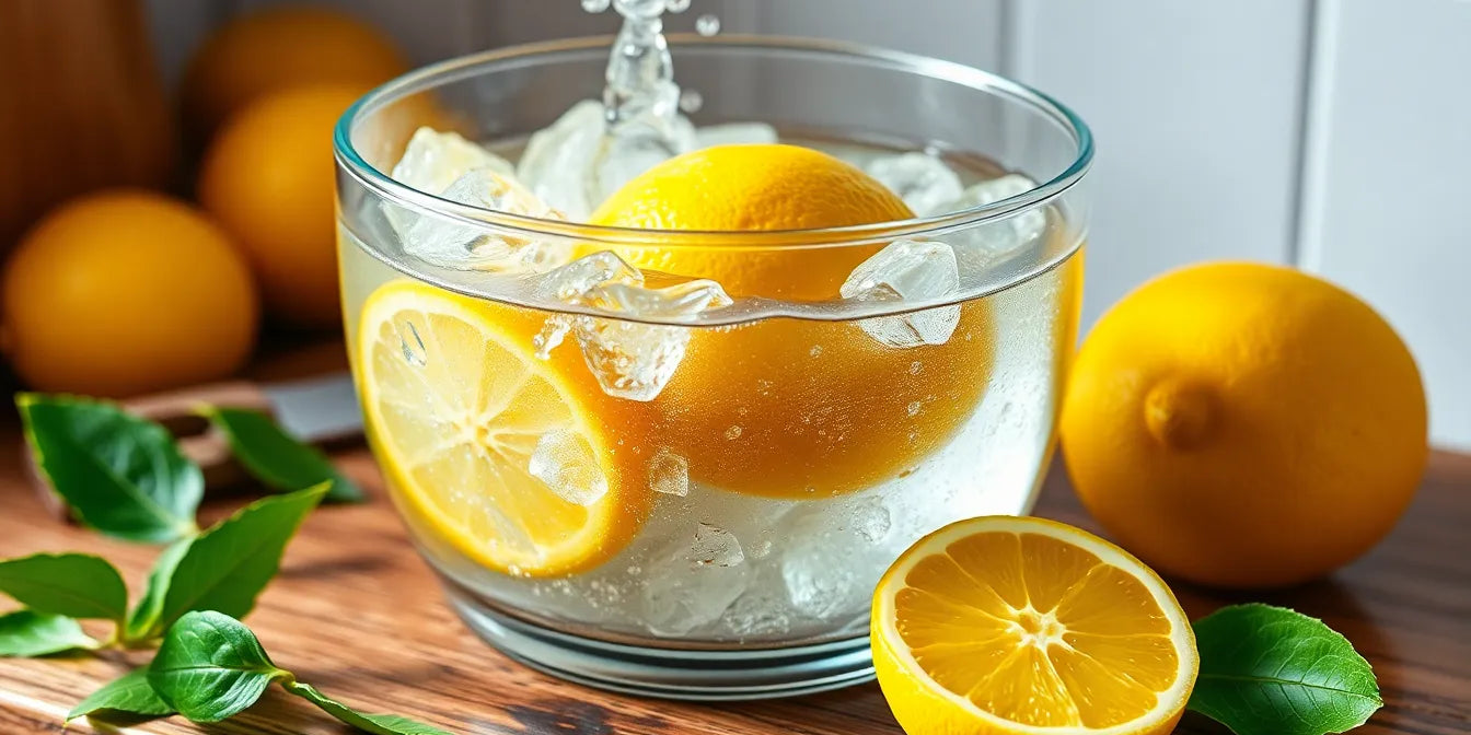 rengøring af mikroovn med citron - Illustration