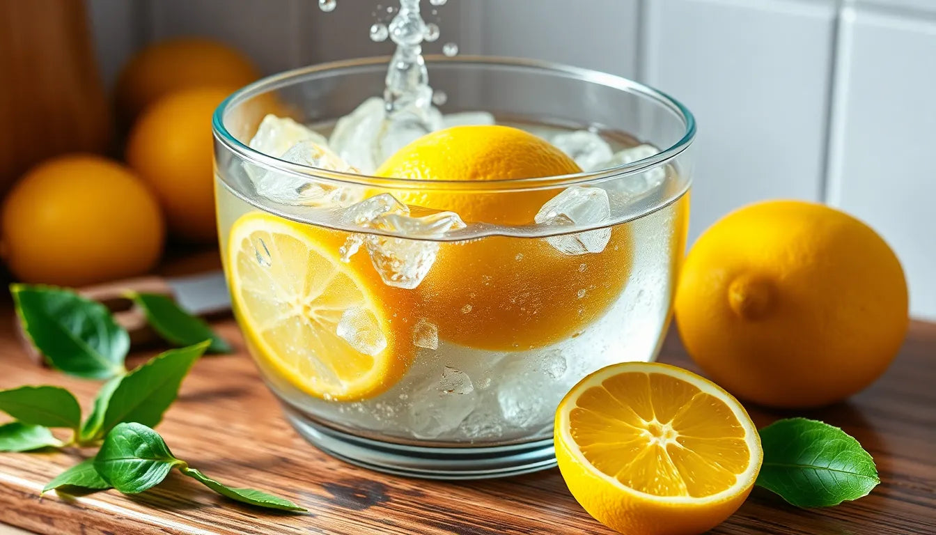 rengøring af mikroovn med citron - Illustration