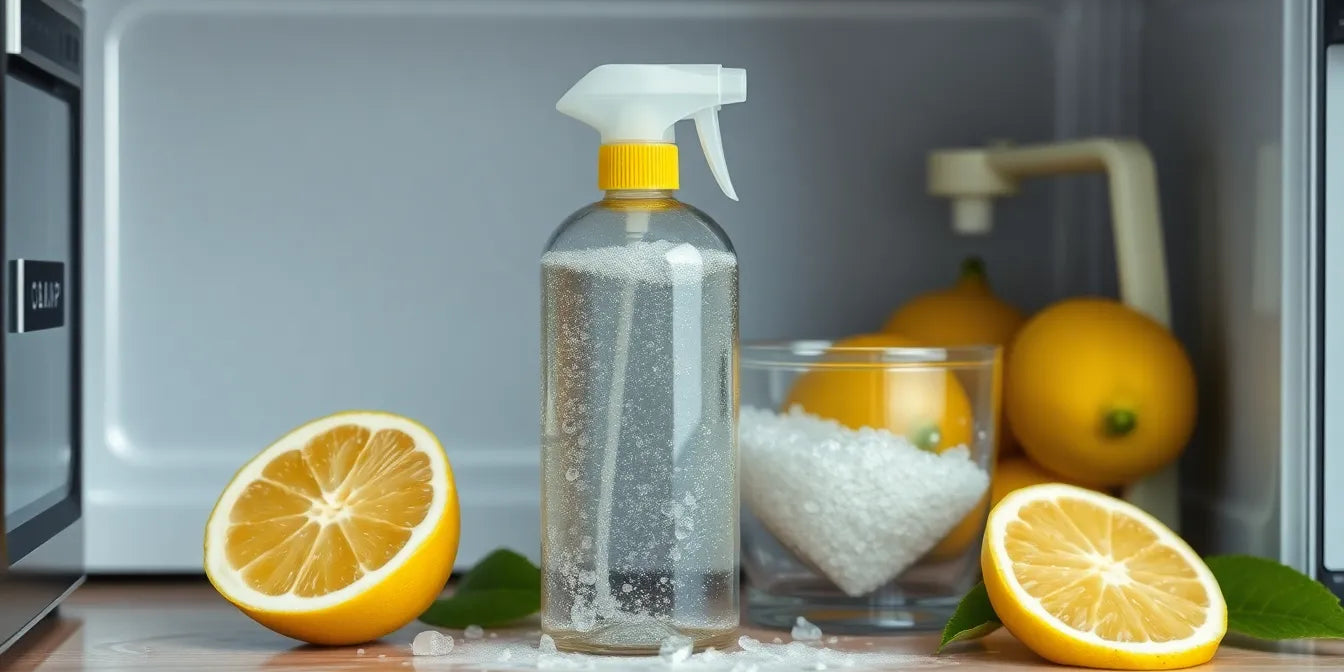 rengøring af brændt mikroovn - Illustration