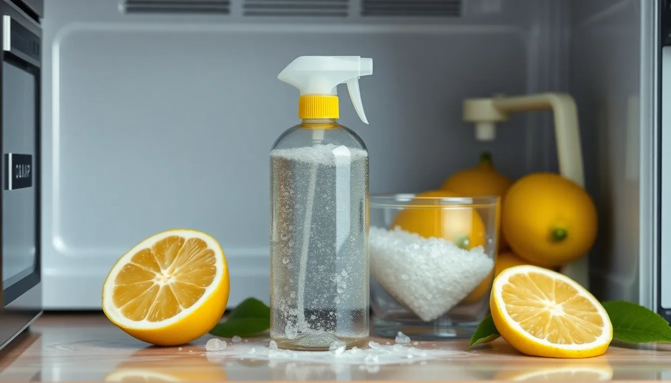 rengøring af brændt mikroovn - Illustration