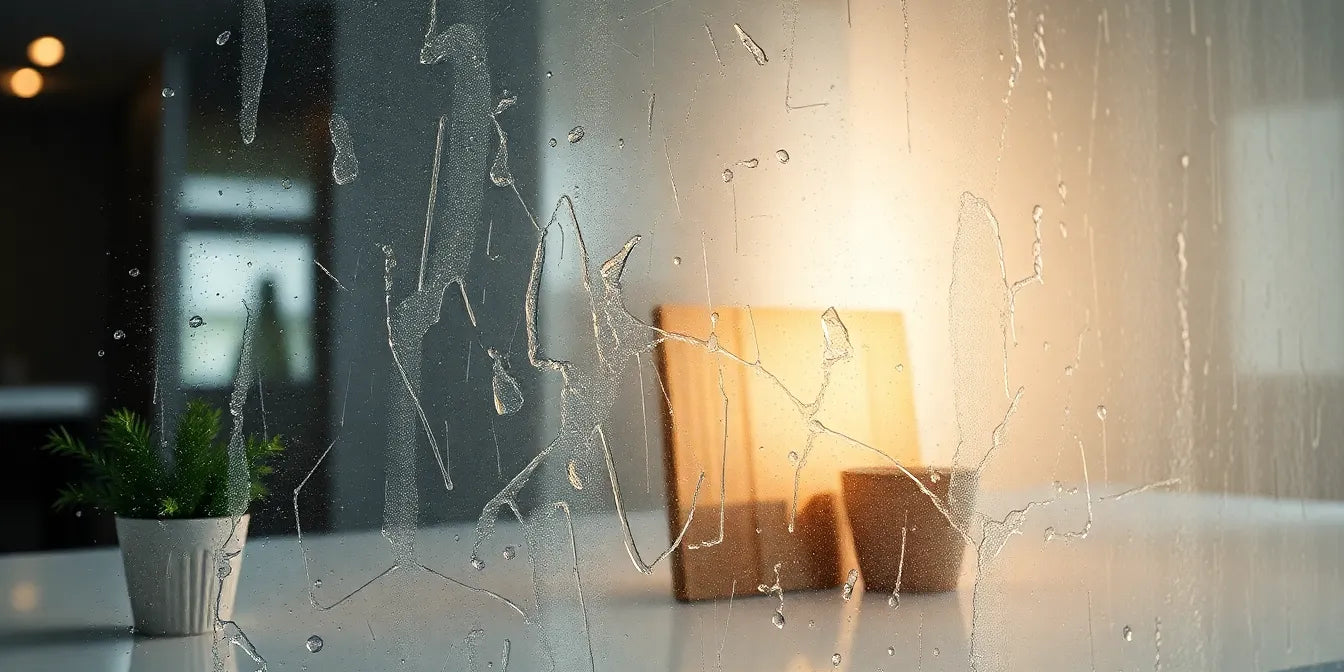 rengøring af glas i brusekabine - Illustration