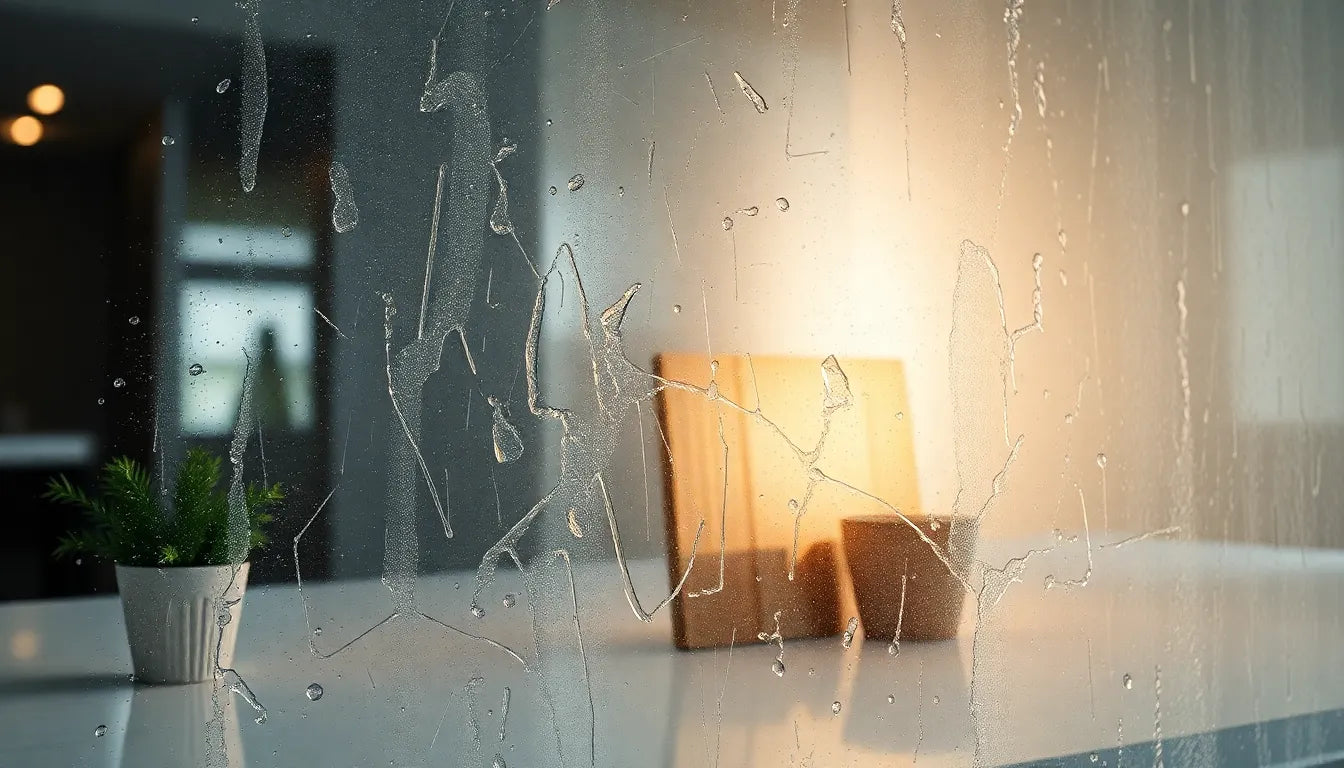 rengøring af glas i brusekabine - Illustration