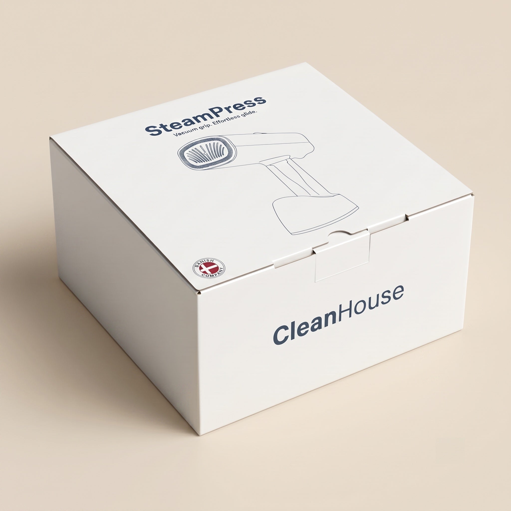 SteamPress emballage med dansk branding, gaveklar kasse